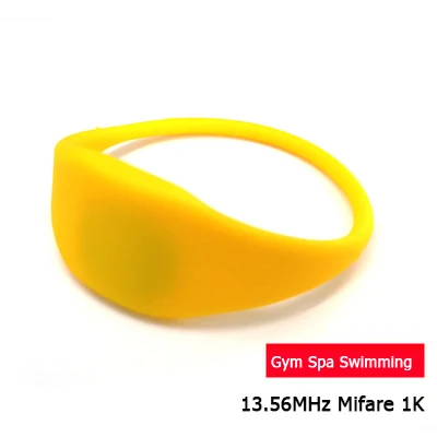 WB05-Yellow 13,56 MHZ Mifare классический 1K RFID силиконовый браслет 14443A - Цвет: WB05-Yellow