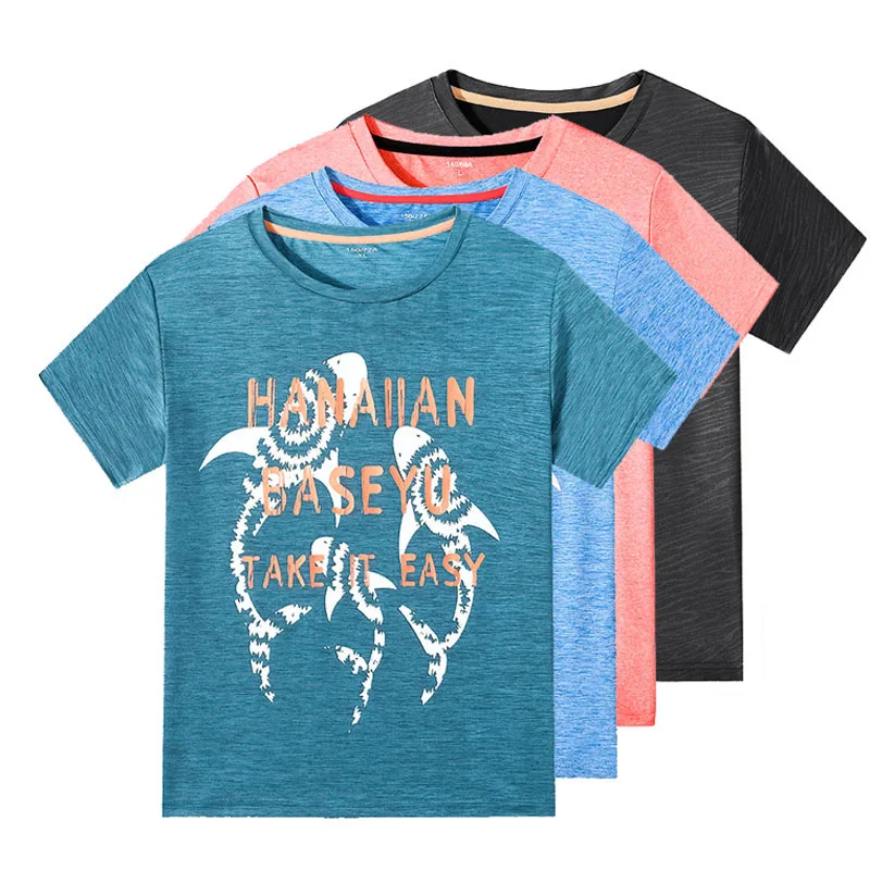 Boys T Shirt Summer Kids Sport Tops Teen Quick drying Children Clothing Baby Boys Run T-Shirt Short Sleeve Clothes