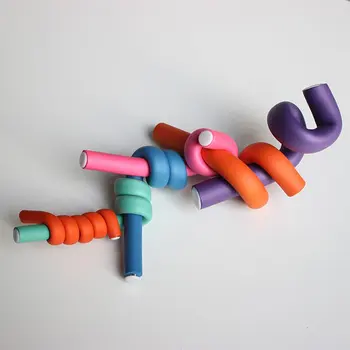 

10pcs/Lot Curler Makers Soft Foam Bendy Curls DIY Styling Hair Rollers Tool 2/1.4/1.2cm Hair Curler free shipping