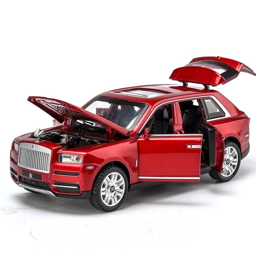 1/32 Rolls Royce Cullinan Diecasts модели игрушечных автомобилей со звуком и светом 6 дверей