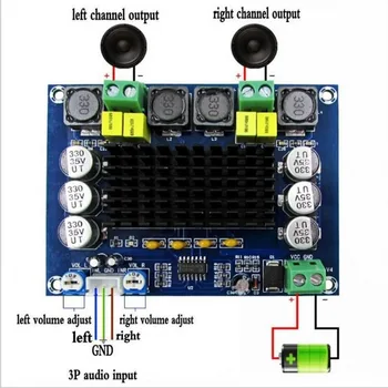 

vinshle Xh-m543 2CH high power digital power amplifier tpa3116d2 audio amplifier module class D dual channel 2 * 120W