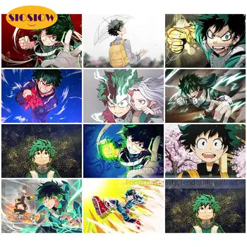 

DIY Diamond Painting My Hero Academia Cross Stitch Midoriya Deku Pictures 5d Embroidery Full Square Japanese Anime Handmade Gift