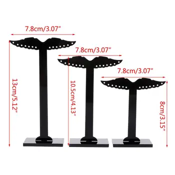 

3 3 Pcs/set Acrylic Earrings Display Stand Earring Pendant Necklace Jewelry Hanging Shelf Storage Frame Ornaments Exhibition