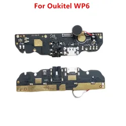 Original Charge Dock Connector USB Board Port With Mic + Vibrator Motor Flex Cable Replacement Accessories For Oukitel WP6 Phone