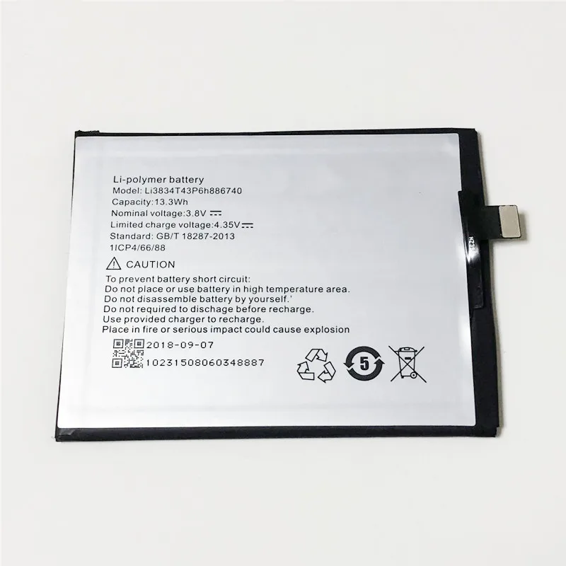 Аккумулятор 3 8 в Вт/ч Li3834T43P6h886740 для UMI Iron Emax|Аккумуляторы мобильных телефонов| |
