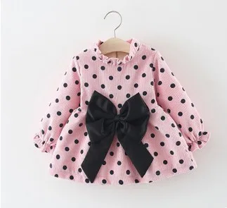 

Emmababy Toddler Infant Baby Girl Dot Flower Clothes Long Sleeve Dress Tutu Lace Dress