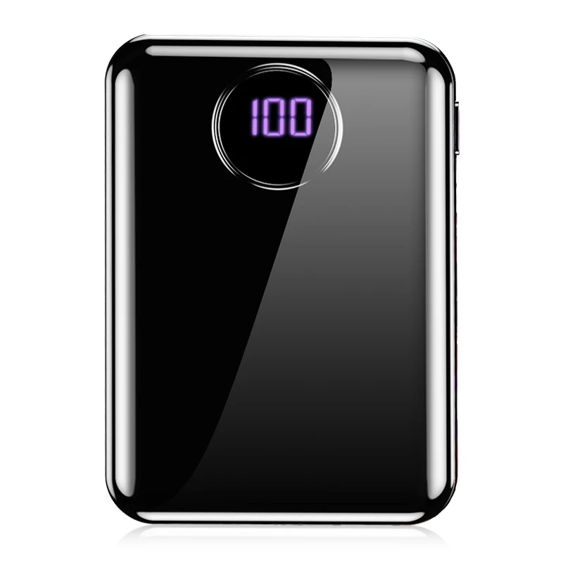 Black KUULAA Внешний аккумулятор 10000 mAh Портативная быстрая зарядка Внешний аккумулятор 10000 Dual USB внешное мини-Зарядное устройство для Xiaomi Mi PoverBank - Цвет: Black