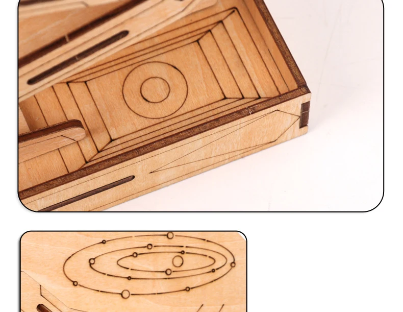 Wooden 3D Puzzle DIY Spaceship Vehicle Solar System Assembling Puzzles Stress Relief Toy For Children Interesting Puzzle Game