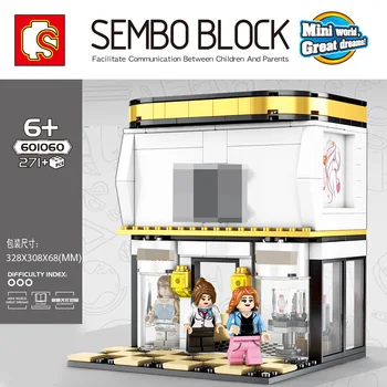

Famous brand Luxury goods shop Mini Streetscape series Building Blocks Bricks Compatible Model toys Sembo 601060