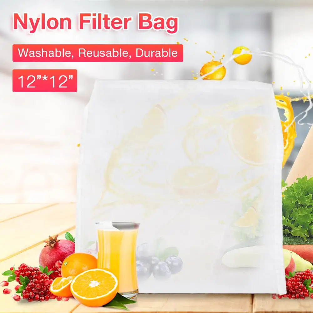 Wine Coffee Filter Bag Milk Juice Fliter Nylon Reusable Almond Greek Yogurt Strainer Cold Brew Tea Beer Cloth | Дом и сад