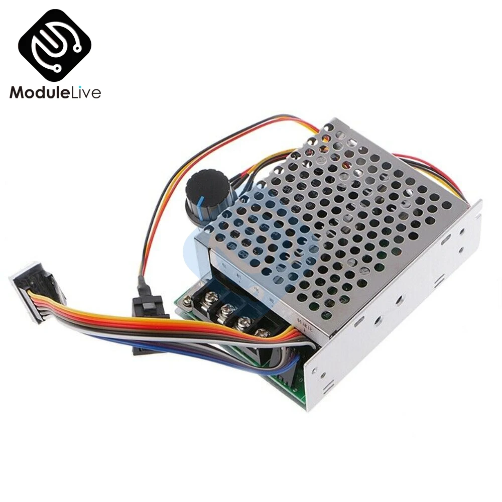Регулируемый DC 10 V-55 V 12V 24V 36V 60A цифровой мотор Скорость ШИМ контроллер 12V 24V 48V 2000W Макс 100A Реверсивный потенциометр