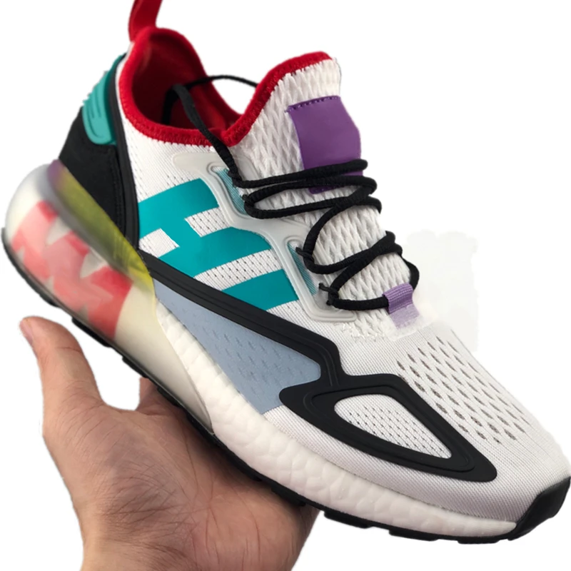 

With Box 2020 ZX 2K PK Mesh Breathable Running Shoes ZX2000 Antiskid Rubber Built-in Buffer Foam Jogging Sneaker 001