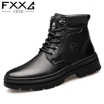 

Leather men's ankle boots snowshoes men's ankle boots high helper boots winter warm down men's leather boots 5910