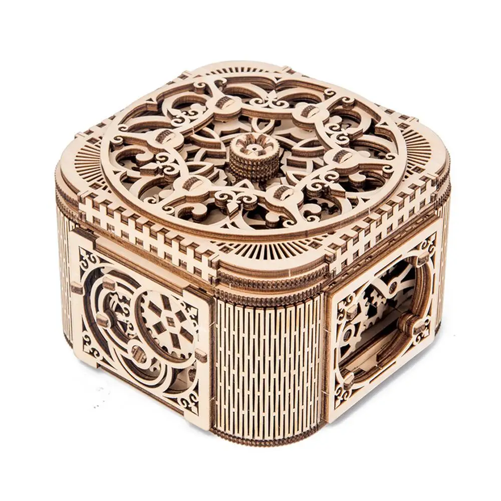 

Model Game Teens Wooden Gifts Children Decorative Mechanical Transmission Storage Jewelry Box Assembled 3D Toys DIY