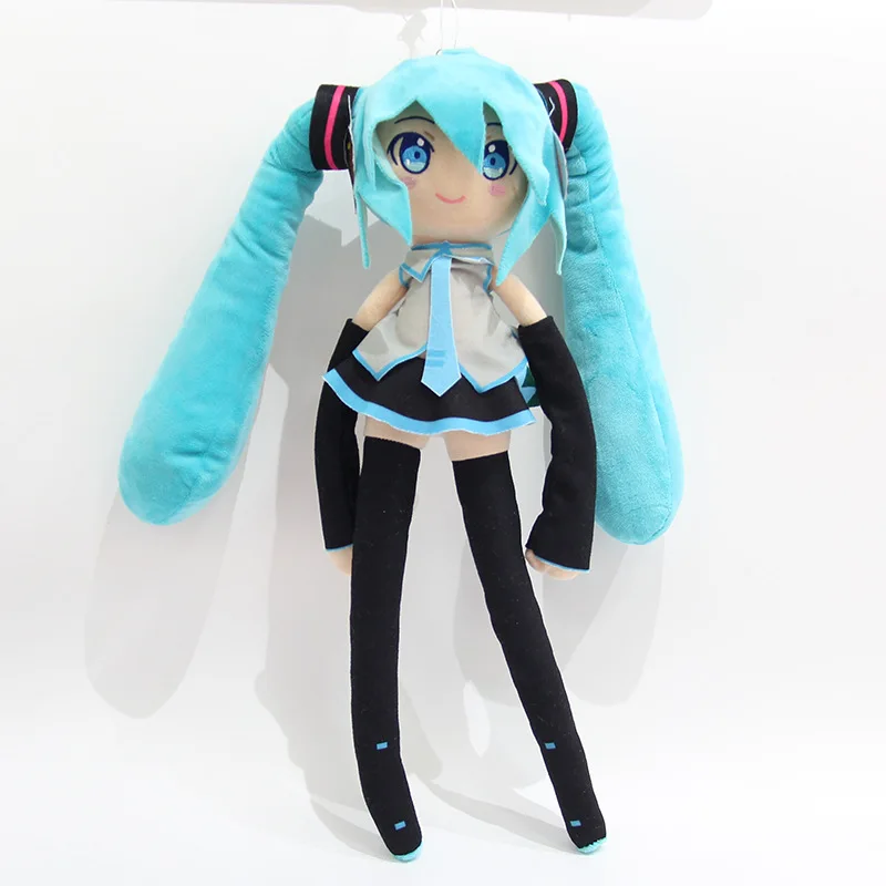 Большая японская Аниме Хацунэ Мику Figma плюшевые игрушки Большая мягкая кукла сексуальная девушка фигурка модель для детей подарки на день рождения 50 см - Цвет: Hatsune Miku