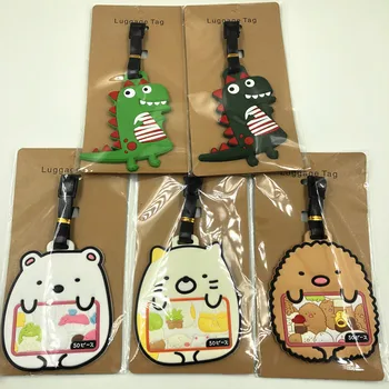 

New Little Dinosaur Luggage Tag Travel Accessories Silica Gel Suitcase ID Address Holder Baggage Boarding Tag Portable Label Bag