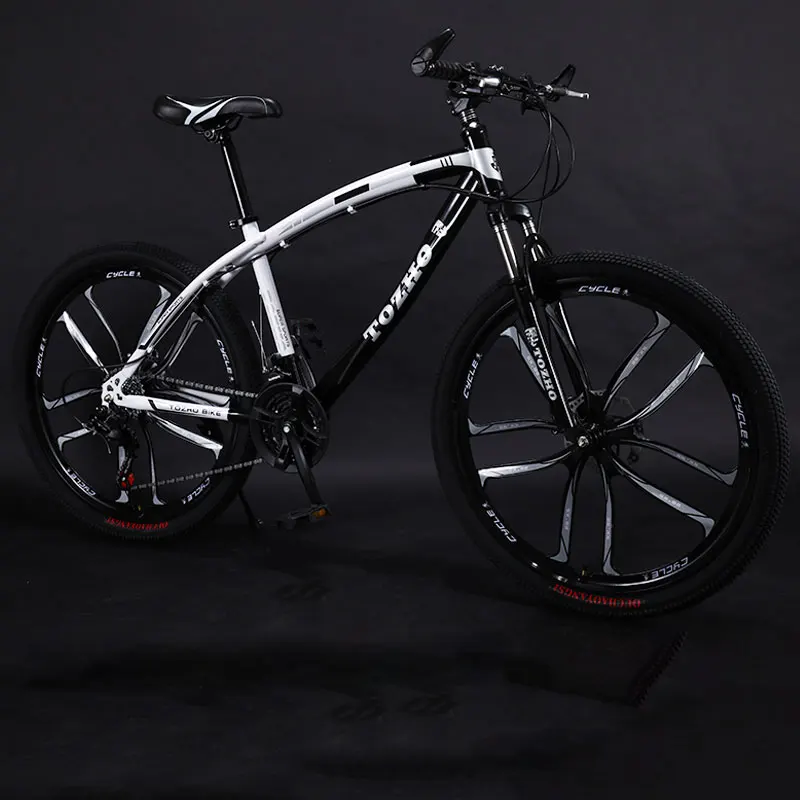 Flash Deal Bicycle Mountain Bike 26 Inch 24 Speed 10 Knife Wheel Double Disc Brakes Shock Road Men and Women Cool 3