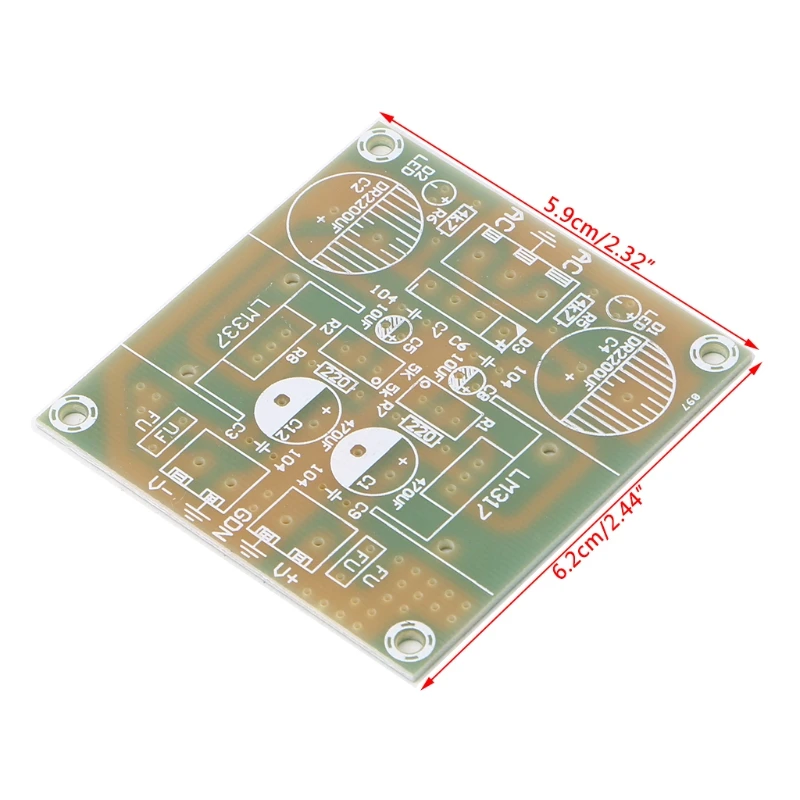 Плавленый LM317 + LM337 позиционный отрицательный адаптер питания с двумя картами