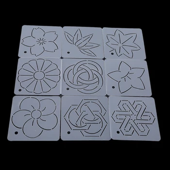 

9pcs/set Crimping Template Thorn Sub Embroidered Template Quilting Templates Patchwork Tools Handmade DIY Sewing Tool Set