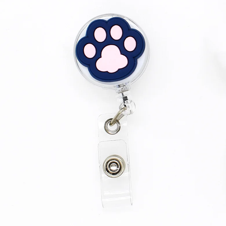 1pc Cat Feet Retractable Badge Holder for Nurses Porta Credencial Name Tag Id  Card Holder Lanyards Badge Reel Clip - AliExpress