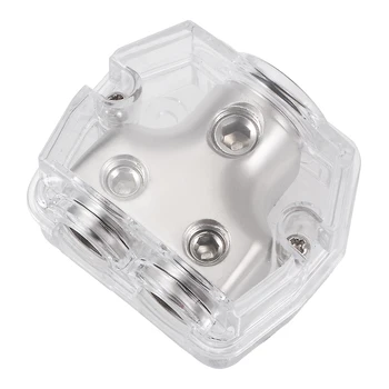 

uxcell 2 Way Power Distribution Block 0 Gauge in 4 Gauge Out Amp Power Ground Distributor for Car Audio Splitter