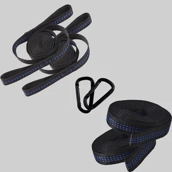 

Outdoor Double Ring Black Tree Belt Steel Buckle Hammock Accessories Hammock Rope Hang Buckle Storage Bag Hooks