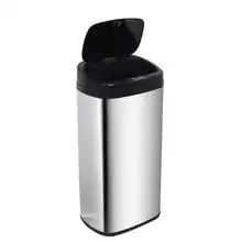 50L/42L capteur poubelle automatique en acier argent carré capteur déchets poubelle poubelle cuisine capteur poubelle