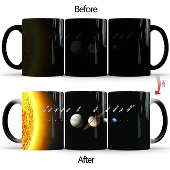 

2020 New Color Changing Mug Star Milky Way Galaxy Mug Lightsaber Heat Reveal Mug Color Change Coffee Cup Sensitive Ceramic Mug