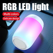 

Wireless Bluetooth 5.0 Speaker Portable High BoomBox Bass Column Powerful Waterproof Sound Box HIFI TF FM Radio with LED Light