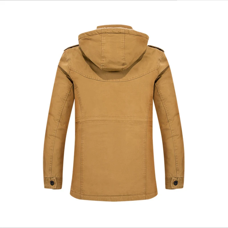 Winter Long Jacket Coat Men Thick Warm Fleece Cotton-padded Hooded Long Parkas Men Korean Windbreaker Long Coat Men 3XL