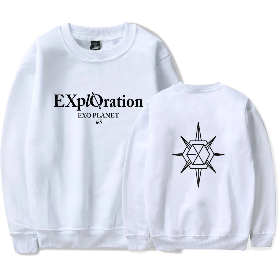 Толстовка EXO 2019 с круглым вырезом для мужчин и женщин Свитшот в стиле Харадзюку