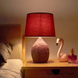 Современная простая романтическая Настольная лампа с розами для девочек, прикроватная лампа для спальни, американский Креативный