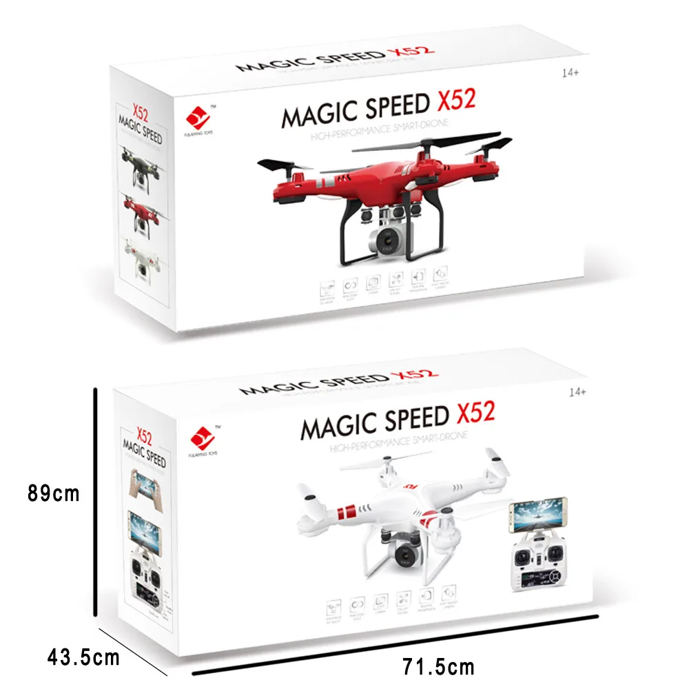 New Quadcopter Remote Control Helicopters Toys 2.4G Altitude Hold HD Camera Quadcopter RC Drone WiFi FPV Live Helicopter Hover