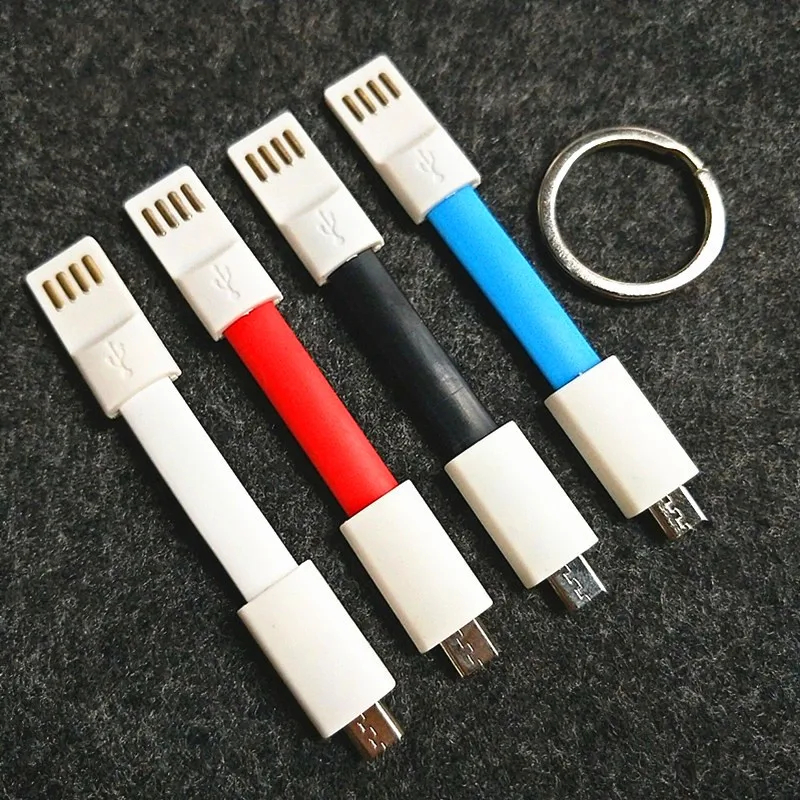 Брелок Micro USB TypeC кабель для быстрой зарядки для samsung S10 A50 A70 Note10 зарядное устройство Usbc Typec брелок шнур короткий кабель
