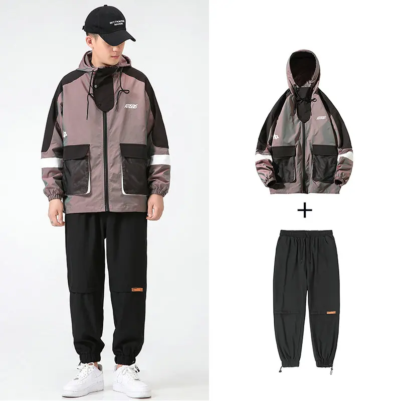 Men Fashion Jackets with Pants Hoodies Patchwork Tracksuit Men Hip Hop Jogging Homme Men Set Fashion Waterproof Men's Tracksuit Men Fashion Jackets with Pants Hoodies Patchwork Tracksuit Men Hip Hop Jogging Homme Men Set Fashion Waterproof Men's Tracksuit