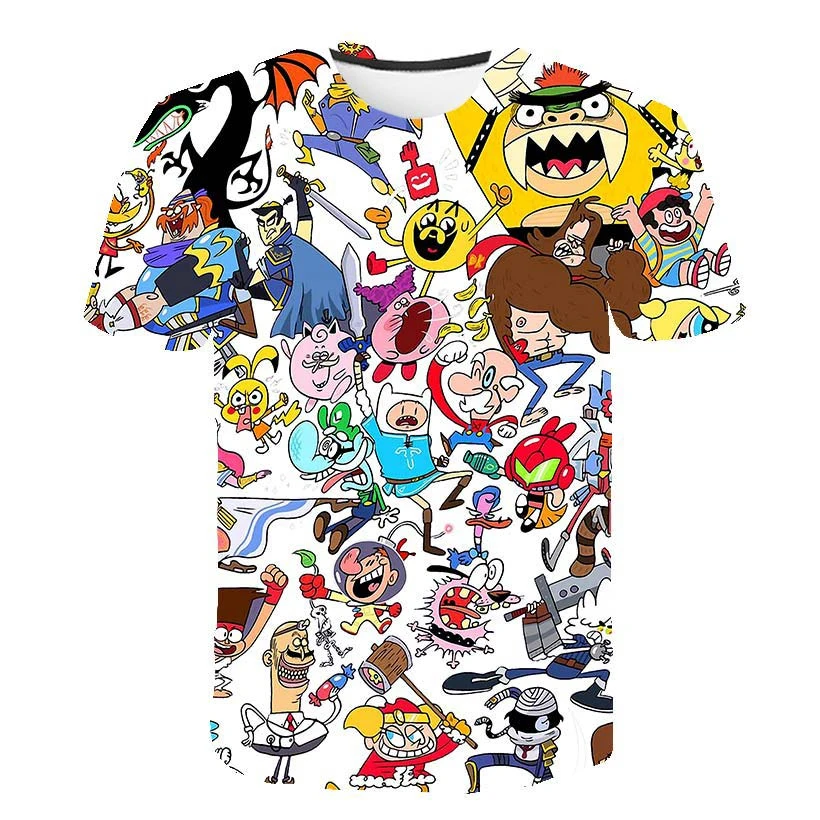 Summer Kid's T-shirt Fun Funny SpongeBob Starfish 3D Printed Shorts Sleeves T-shirt Fashion Casual Tops Children Brand T-shirt - Цвет: picture color