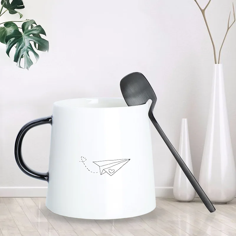 24 шт. Подвеска из нержавеющей стали чашки нож вилка кофейная ложка Flatware наборы для десерта черная Вилка Набор для отеля вечерние Прямая