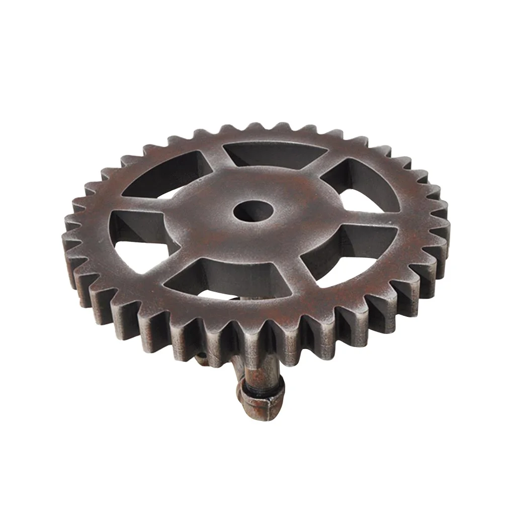 Vintage Industrial Iron Water Pipe Gear Design Rack Shelving Wall Hook for Bar Coffee Shop Decor Home Office Ornament