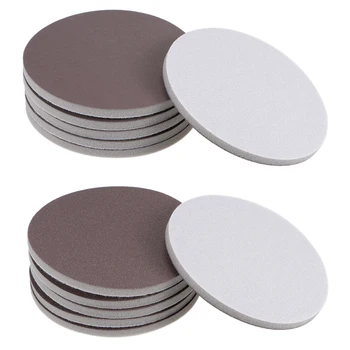 

uxcell 4-Inch Sanding Sponge Hook and Loop Sanding Disc Wet / Dry for Car Wood Metal Drywall Metal Brown Corundum 6Pcs