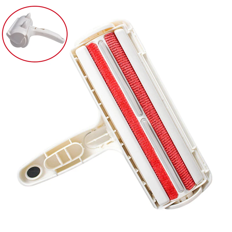 Red with Ear 2-Way Pet Hair Remover ролик Приклеивание ворсинок ролик для собаки кошки диван липкая щетка для волос кошка собака липкая щетка для волос одежда для волос - Цвет: Red with Ear