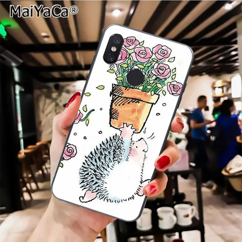 MaiYaCa Animal cute cartoon hedgehog painting Phone Case for Xiaomi Redmi8 4X 6A Redmi Go Redmi5 5Plus Note7 8ProA1 A2Lite - Цвет: A15