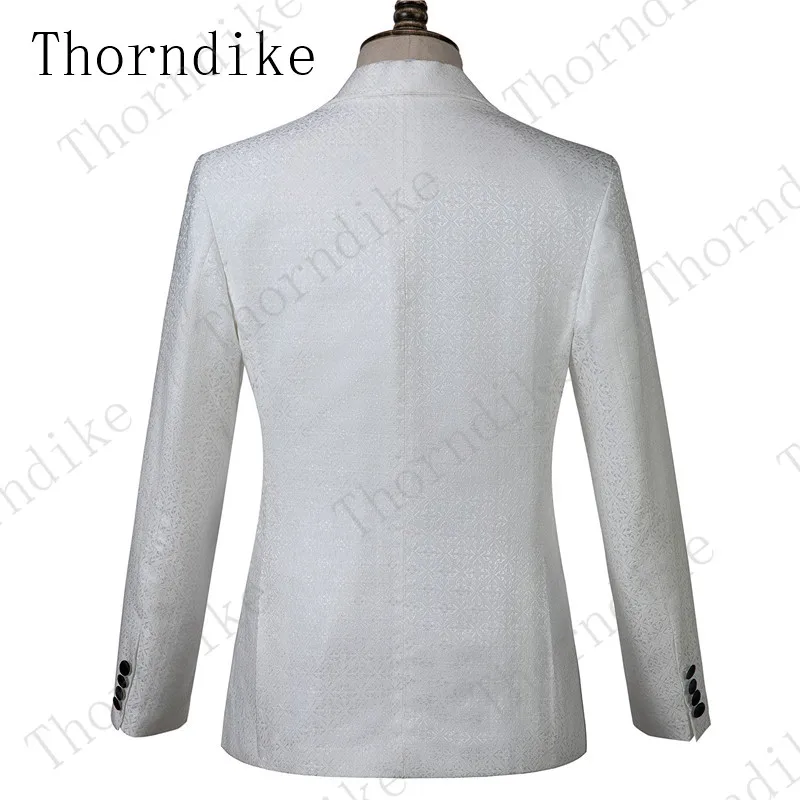 Thorndike дизайн мужские костюмы облегающий повседневный костюм жаккардовое с принтом смокинги для жениха для формального свадебного костюма(Блейзер+ брюки