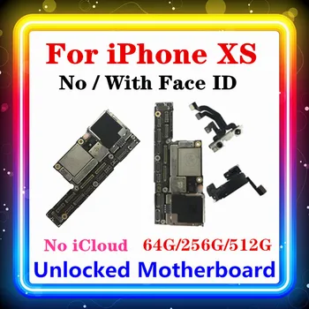 

Original unlocked For iPhone XS Motherboard With / Without Face ID Logic Board For iPhone XS With Chips IOS System With chips