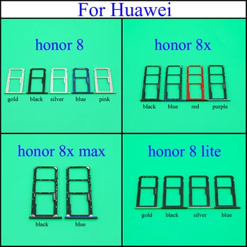 

For huawei honor 8/8x max/ 8X/8 lite Micro Sim Card Holder Slot Tray Replacement Adapters Replacement Parts red blue black