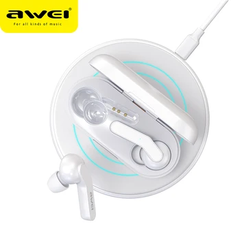 

Awei T10C TWS V5.0 Touch Control Mini Wireless Bluetooth Earbuds HD Stereo Sound Noise Cancelling Wireless Charging For Gaming