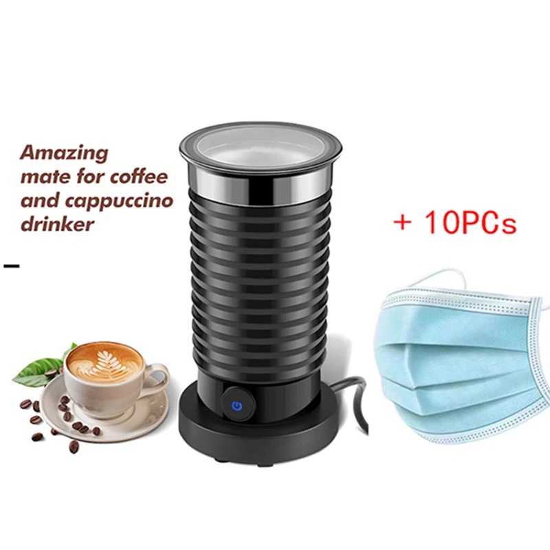 

Free Face Masks HiBREW MF04 Electric Milk Frother Foaming Machine Cold/Hot Dual Use Full Automatic Household Milk Steamer