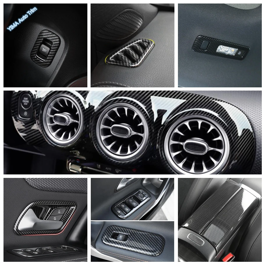 

Armrest Window Lift Button / Back row Reading Lights / AC Vent Outlet Cover Trim For Mercedes-Benz CLA 200 C118 W118 2020 2021