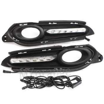 

For Honda HRV HR-V Vezel 2014-2018 LED Daytime Running Lights front bumper fog lamps cover headlight 2pcs day lights daylights