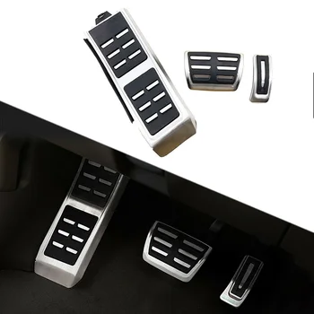 

For A4 A4L B8 S4 RS4 2008-2015 Fuel Brake Footrest Pedal Non Slip Foot Rest AT LHD Pad Plate Cover Car Accessories