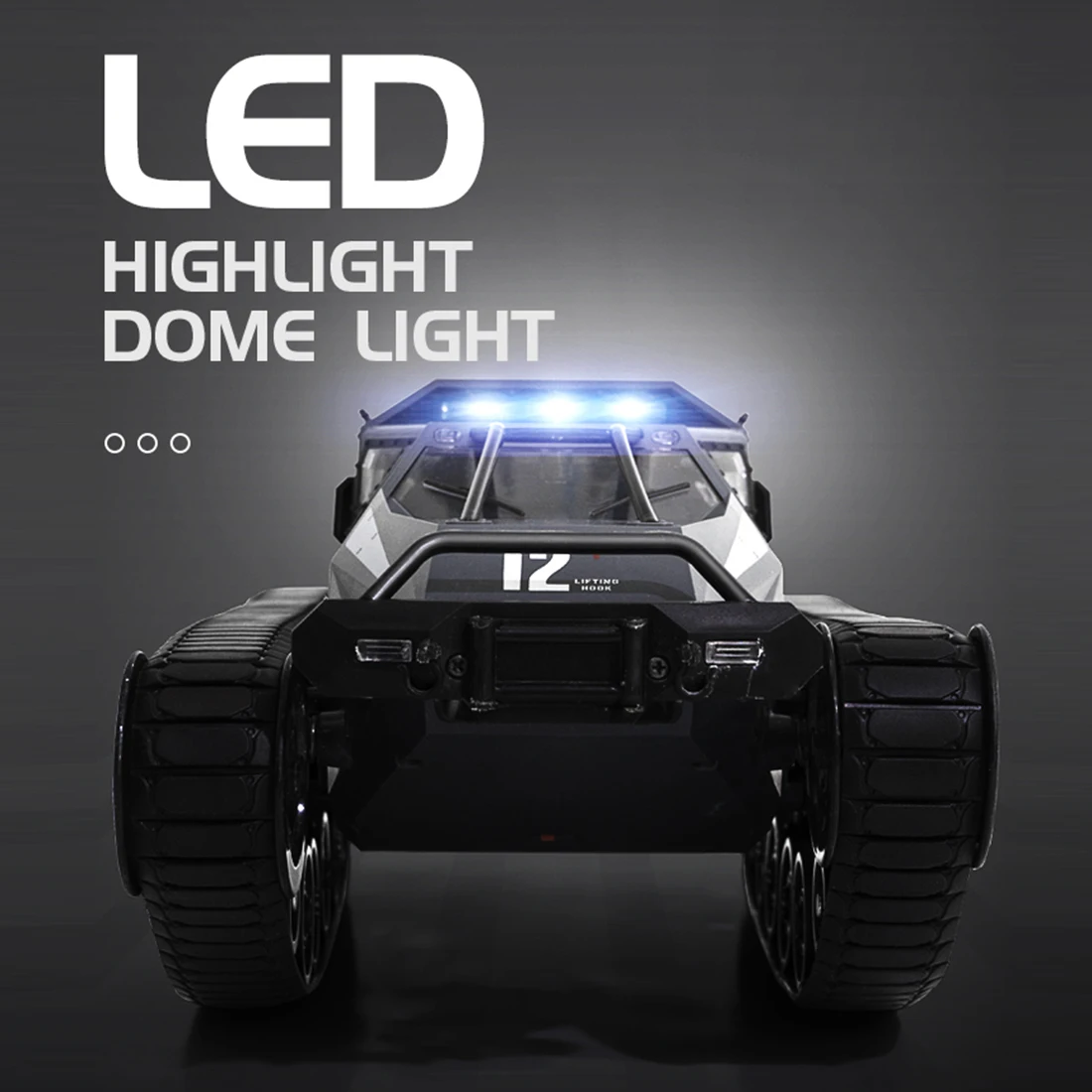 HOBBYINRC 1:12 4WD 2,4G RC высокоскоростной Дрифт Танк автомобиль грубый зуб гусеничная колесница Танк беспилотный набор аксессуаров-серый